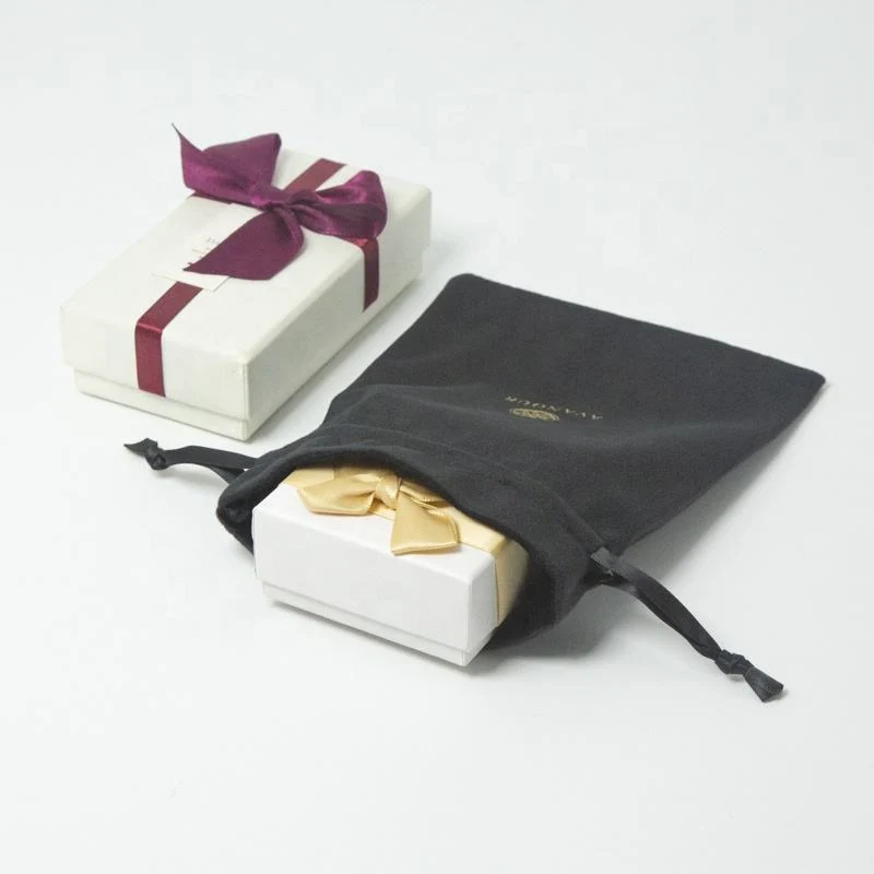 Black Velvet Drawstring Pouch — image 4