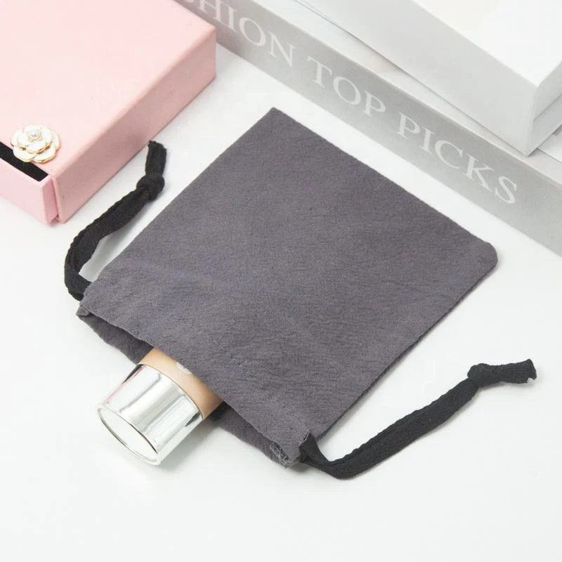 Textured Fabric Drawstring Pouch — image 4