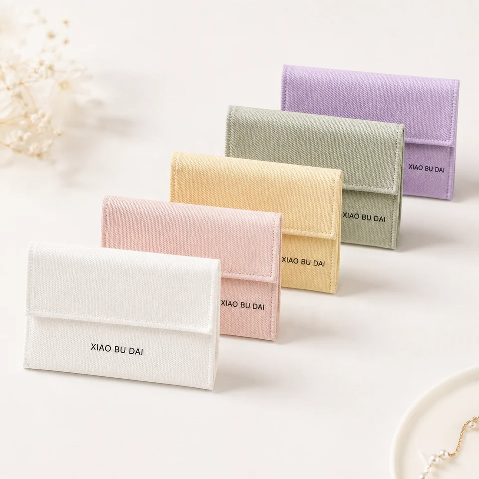 White Fabric Envelope Pouch — image 4