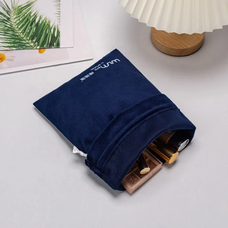 Blue Velvet Drawstring Pouch — image 5