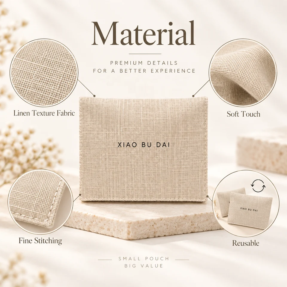Textured Fabric Envelope Pouch — image 2