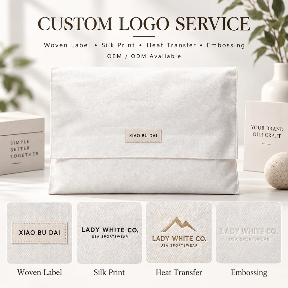 Ivory Fabric Envelope Pouch — image 3