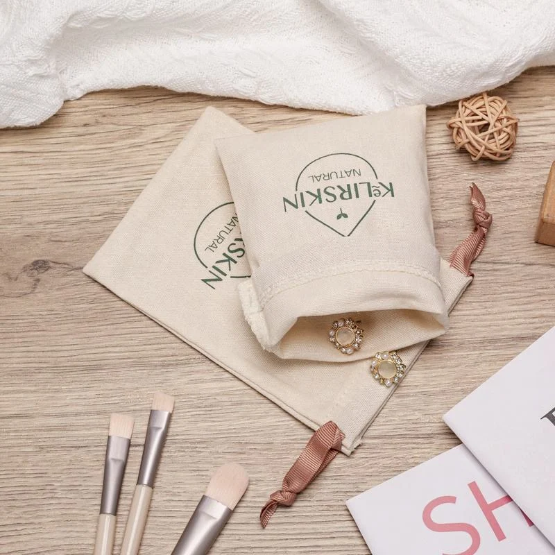 Textured Fabric Drawstring Pouch — image 5