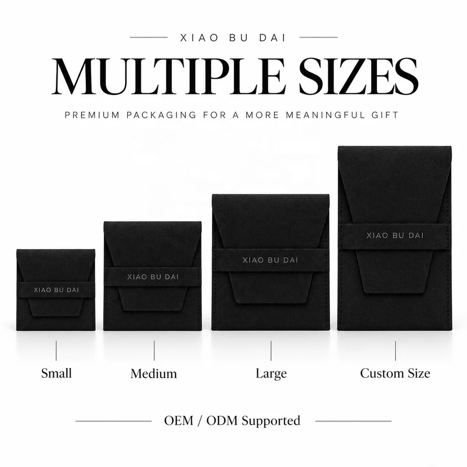Black Microfiber Envelope Pouch — image 3