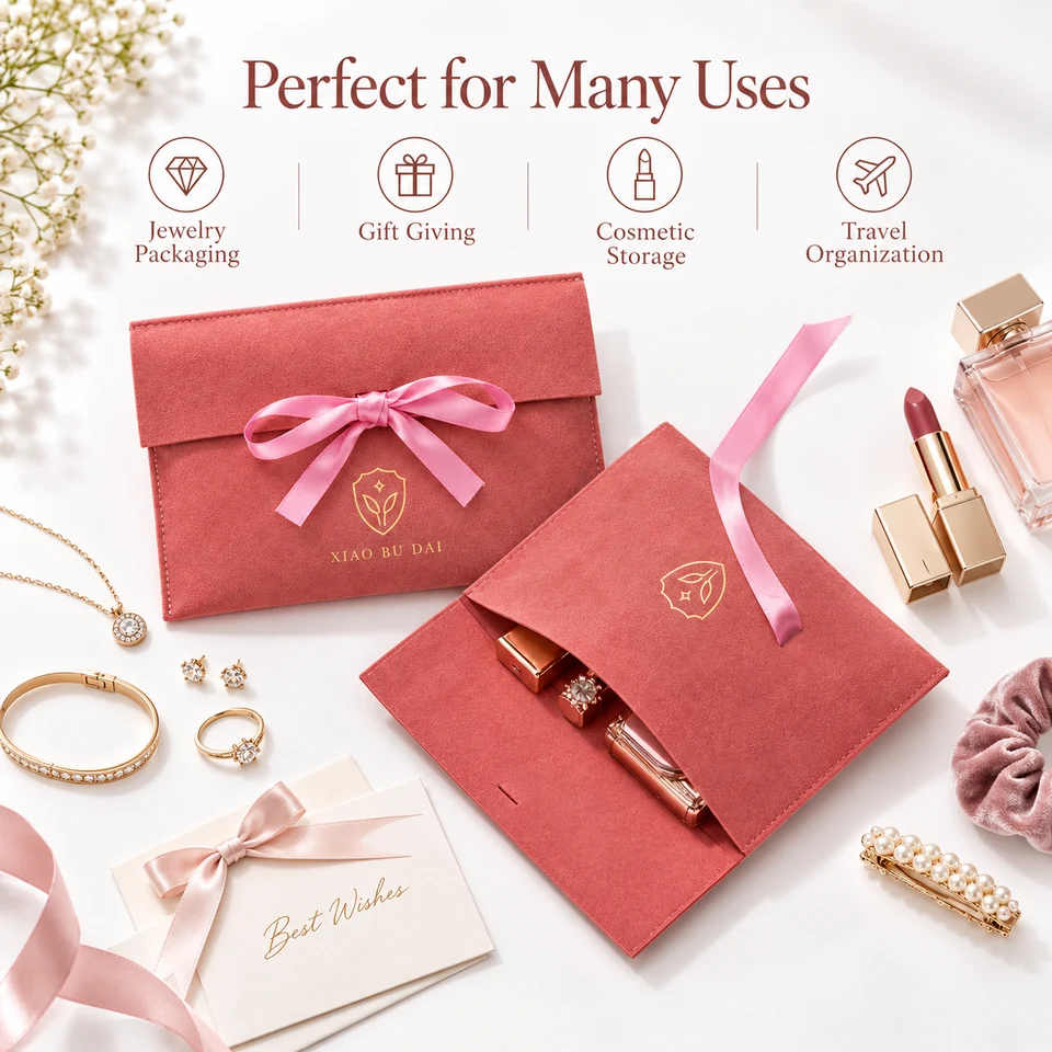 Dusty Rose Ribbon-Tie Pouch — image 2