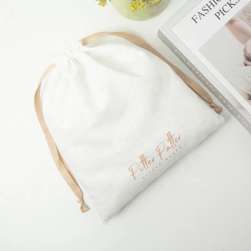 Textured Fabric Drawstring Pouch — image 3