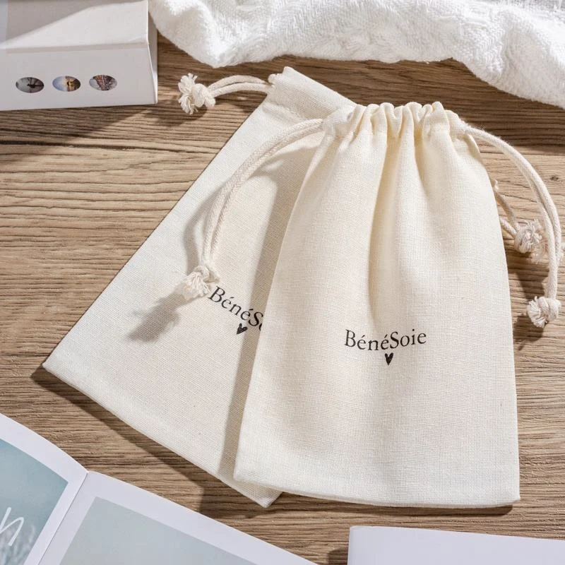 Textured Fabric Drawstring Pouch — image 4