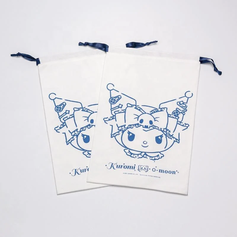 White Fabric Drawstring Pouch — image 6