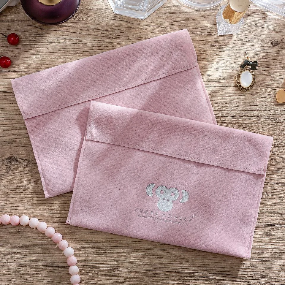 Pink Velvet Envelope Pouch — image 3