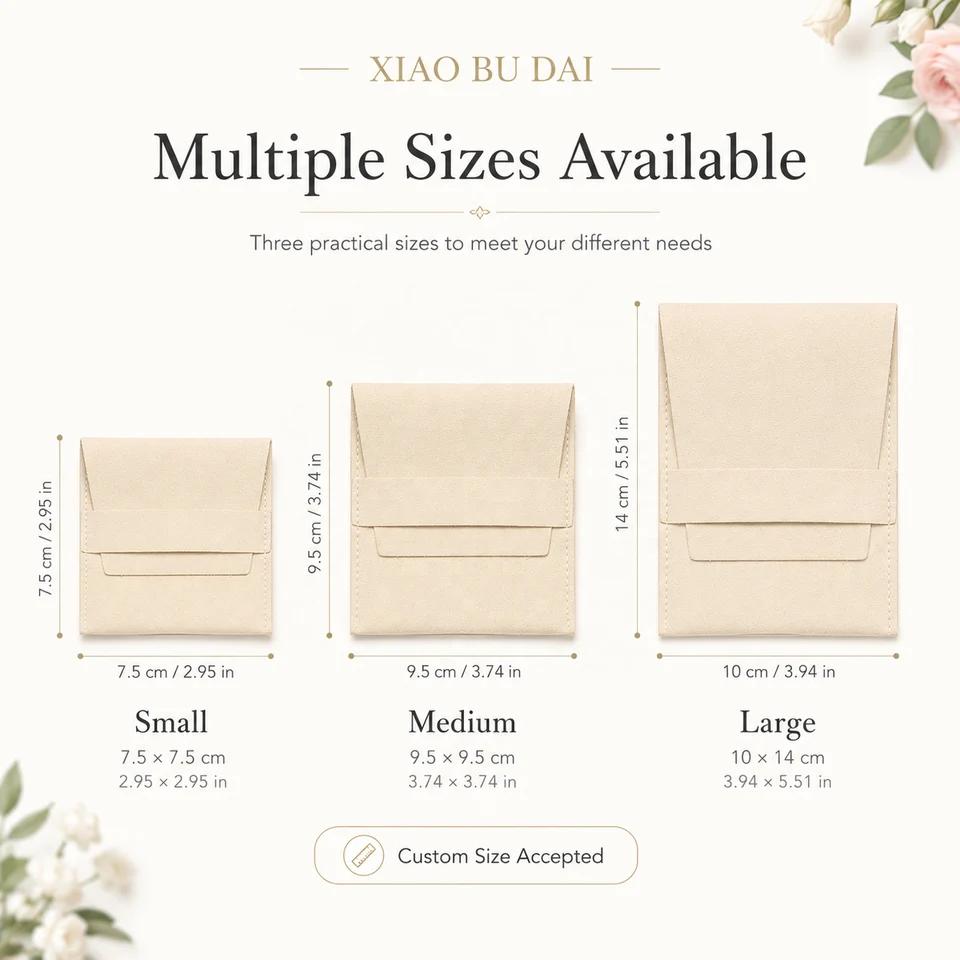 Cream Microfiber Envelope Pouch — image 3