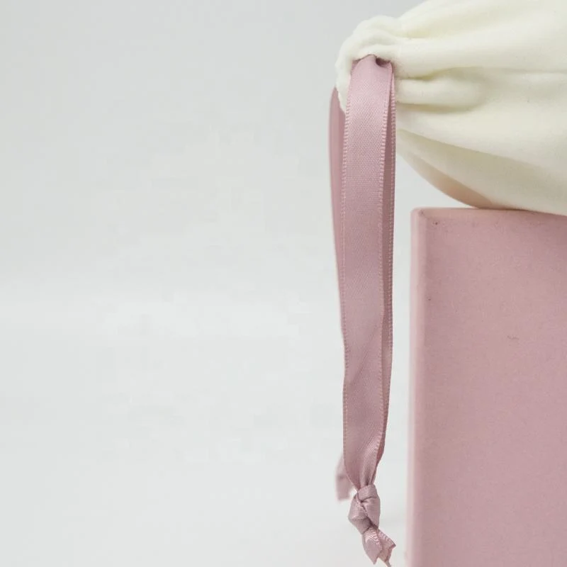 Cream Velvet Drawstring Pouch — image 5