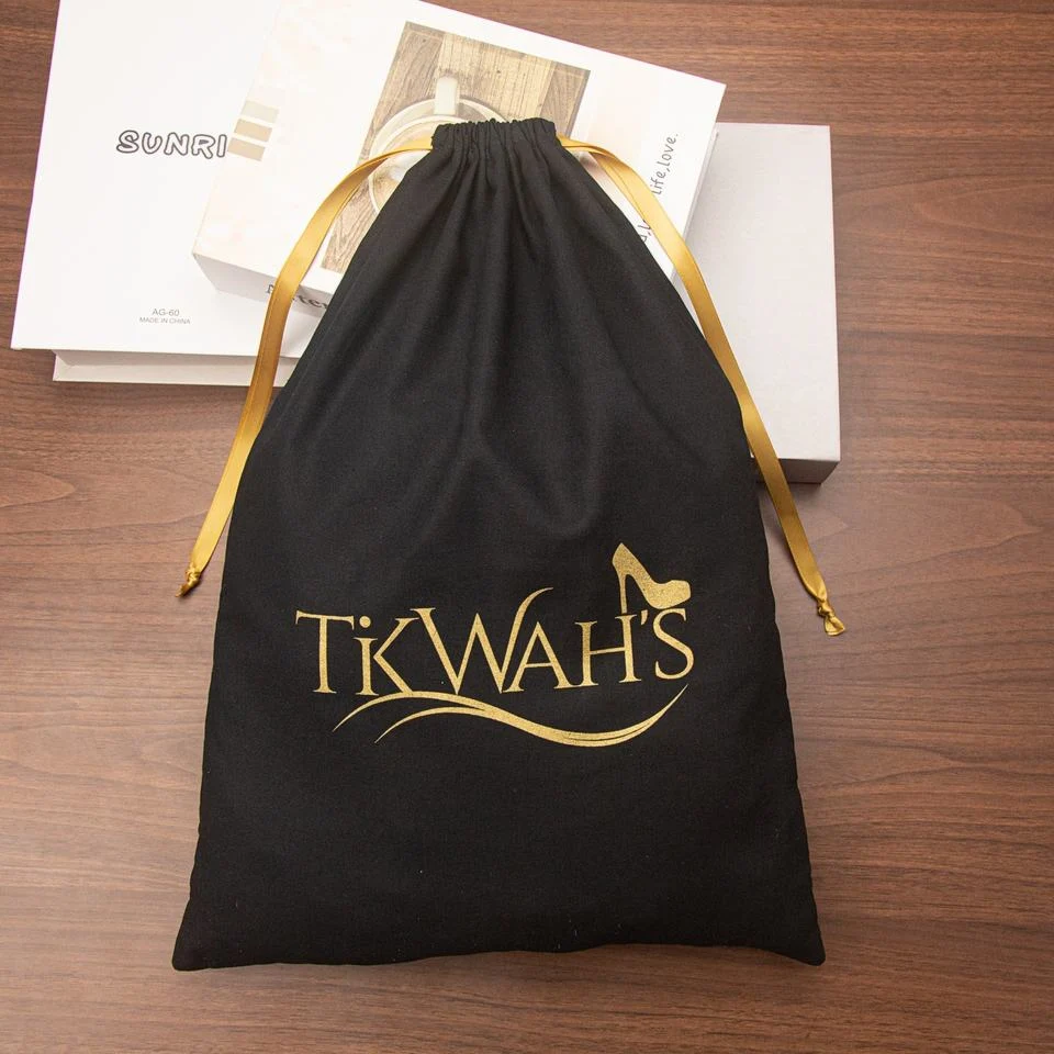 Black Velvet Drawstring Pouch — image 2