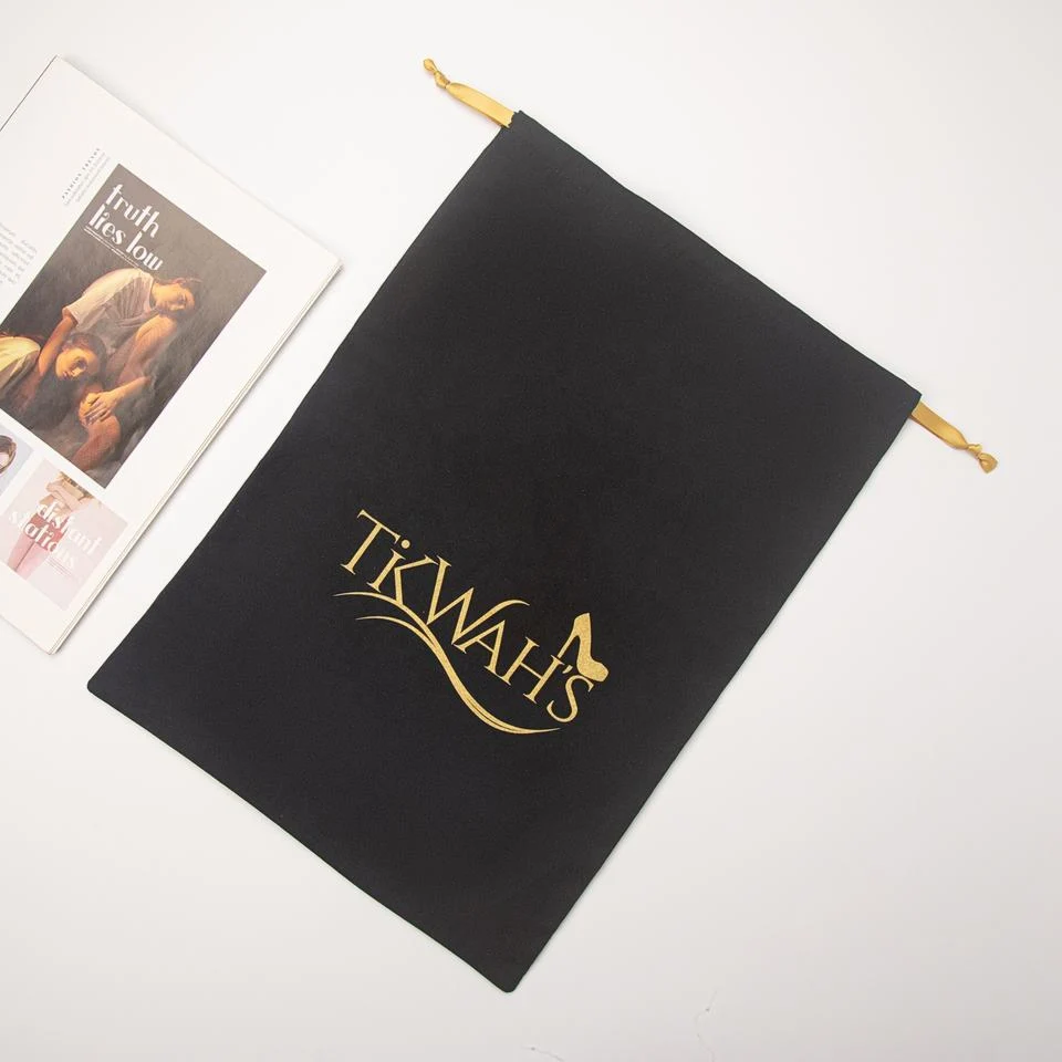 Black Velvet Drawstring Pouch — image 5