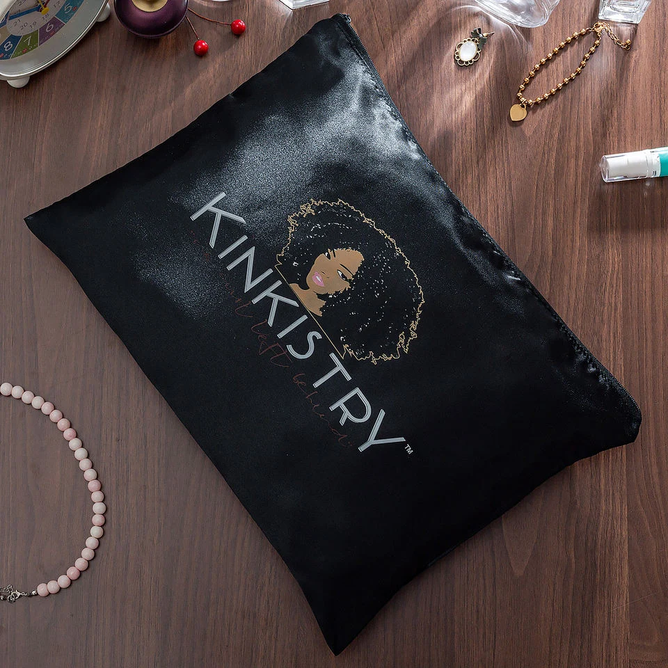 Black Fabric Zipper Pouch — image 2