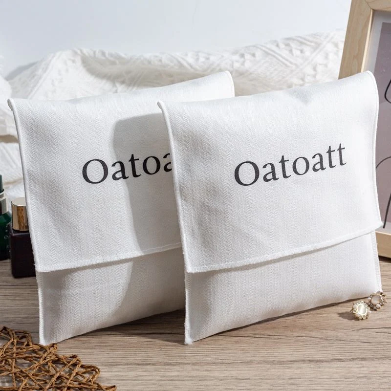 White Fabric Envelope Pouch — image 2