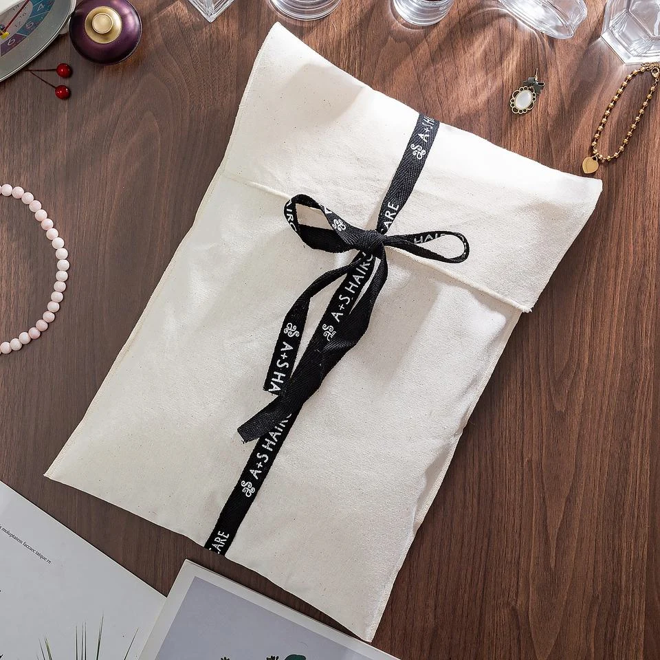 White Fabric Envelope Pouch — image 3