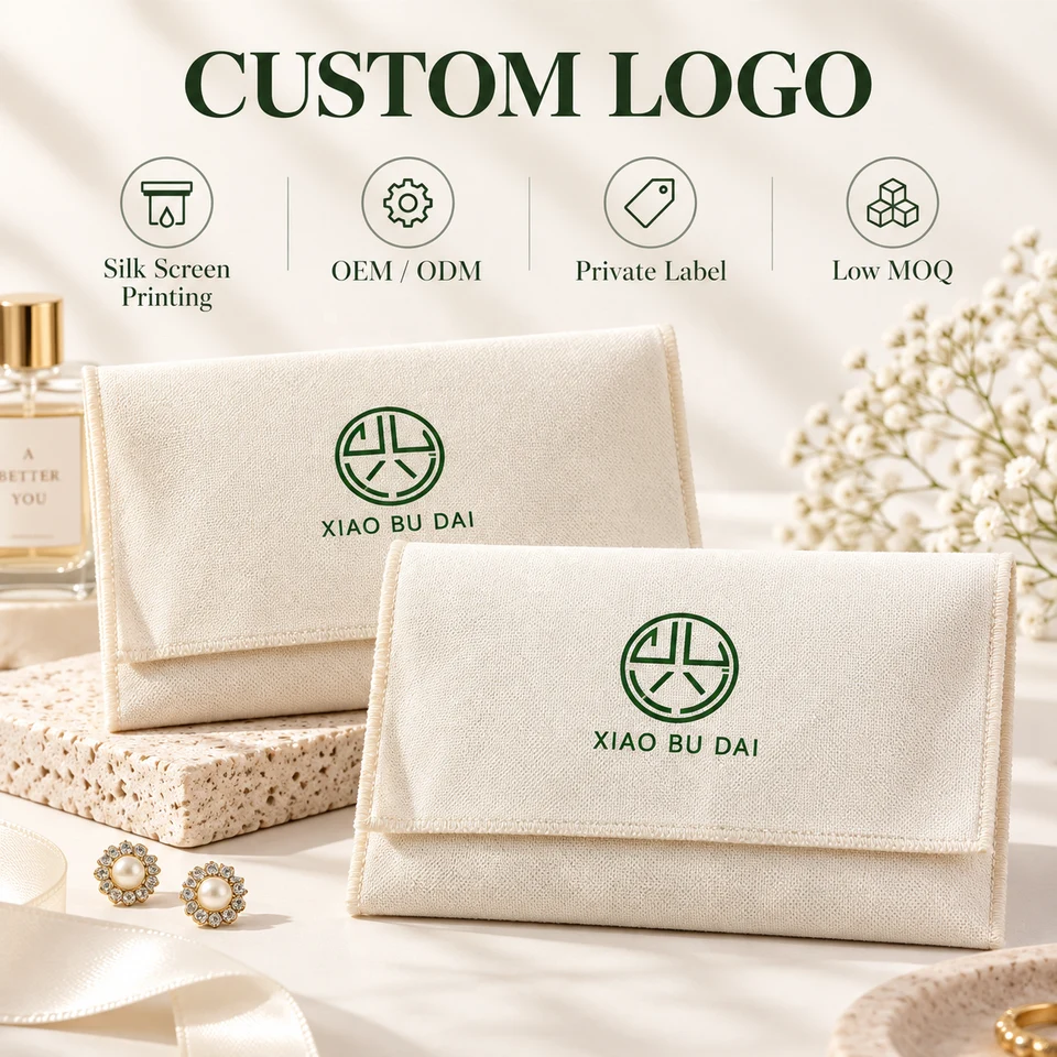 Ivory Fabric Envelope Pouch — image 2