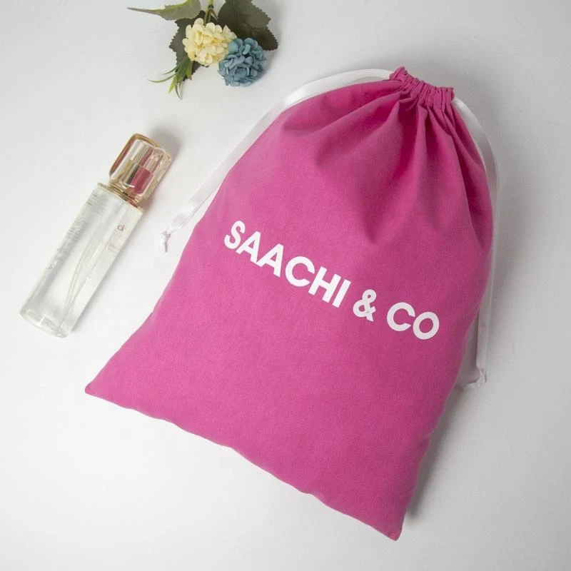 Textured Fabric Drawstring Pouch — image 3