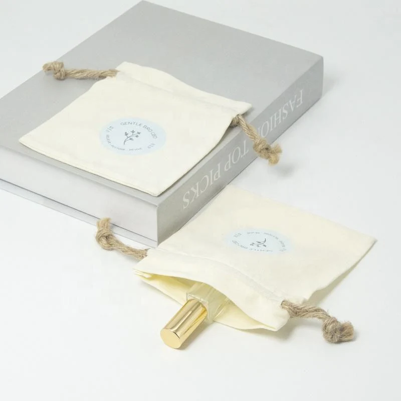 Textured Fabric Drawstring Pouch — image 3