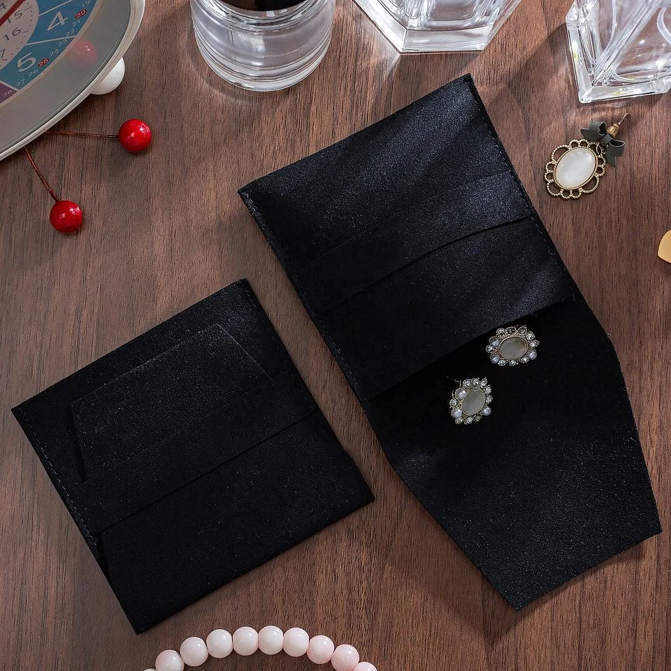Black Microfiber Envelope Pouch — image 3