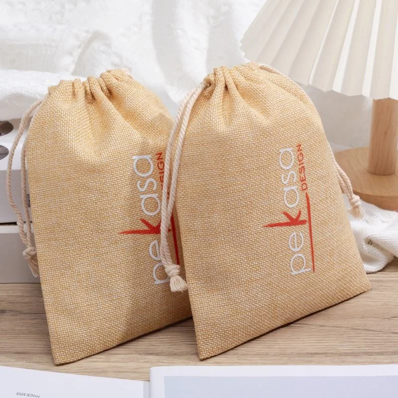 Textured Fabric Drawstring Pouch — image 2