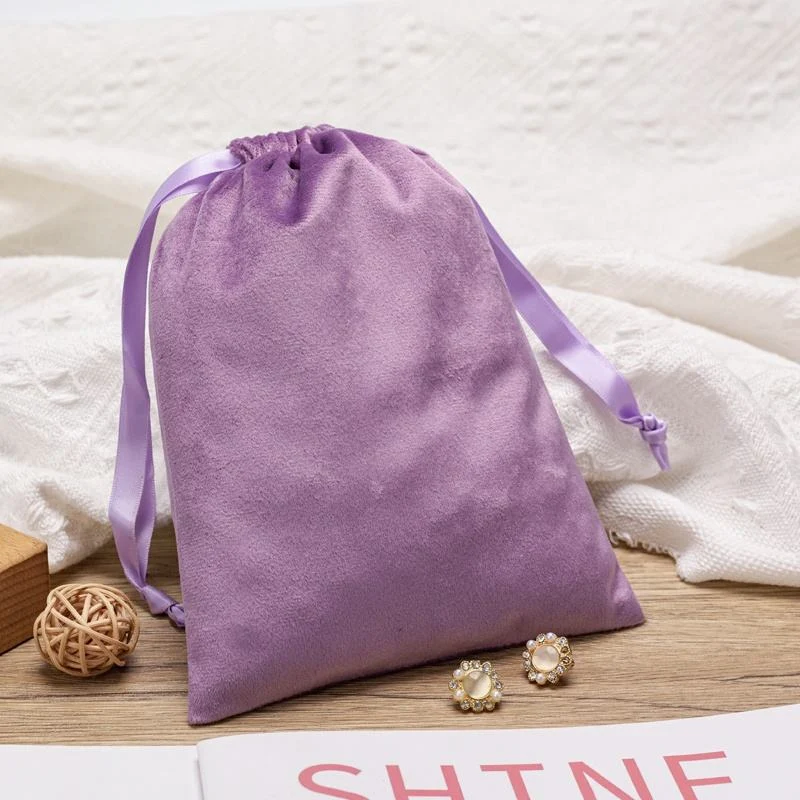 Purple Velvet Drawstring Pouch — image 4