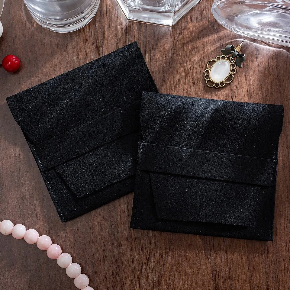 Black Microfiber Envelope Pouch — image 2