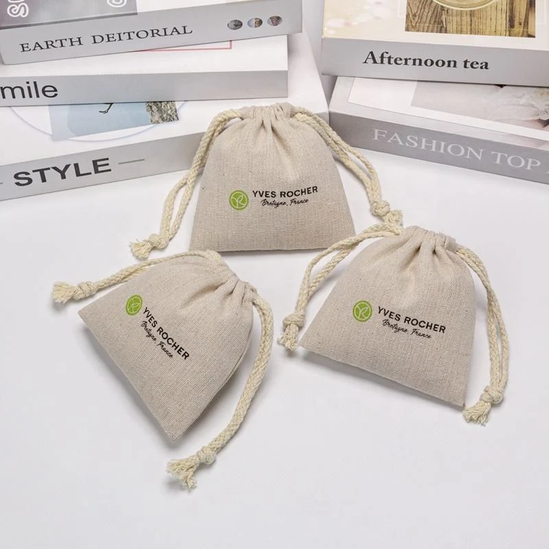 Textured Fabric Drawstring Pouch — image 4