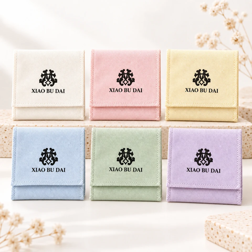 Cream Fabric Envelope Pouch — image 4