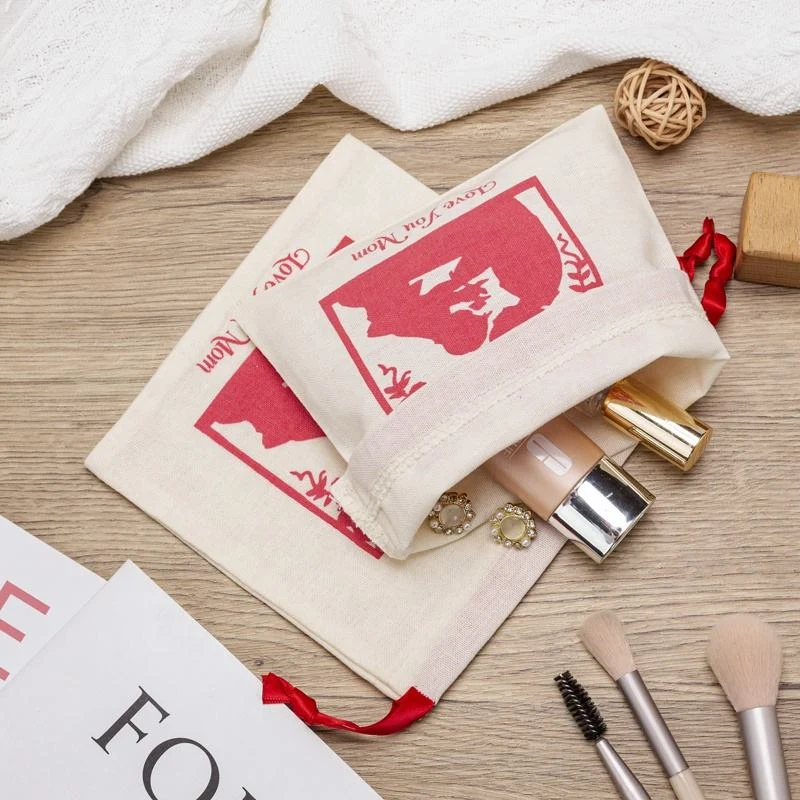 Textured Fabric Drawstring Pouch — image 5