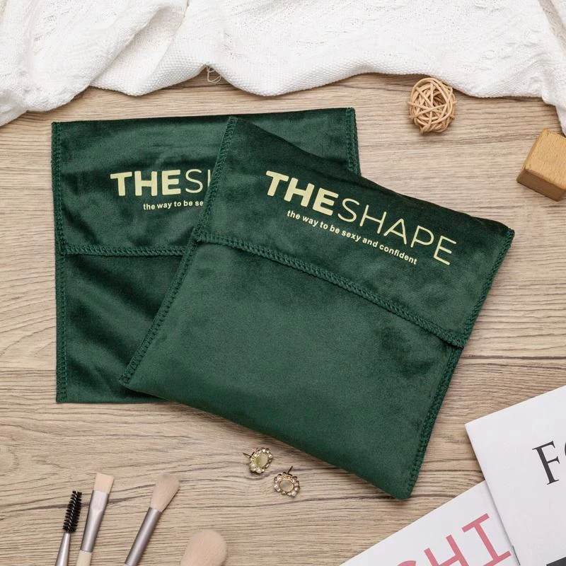 Green Velvet Drawstring Pouch — image 4