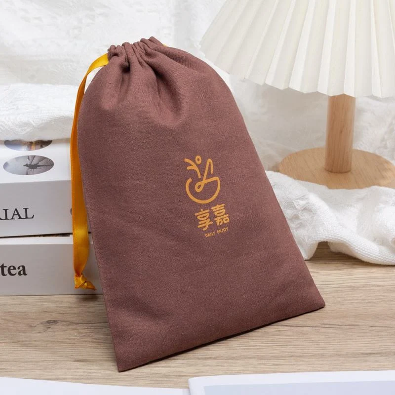 Textured Fabric Drawstring Pouch — image 2