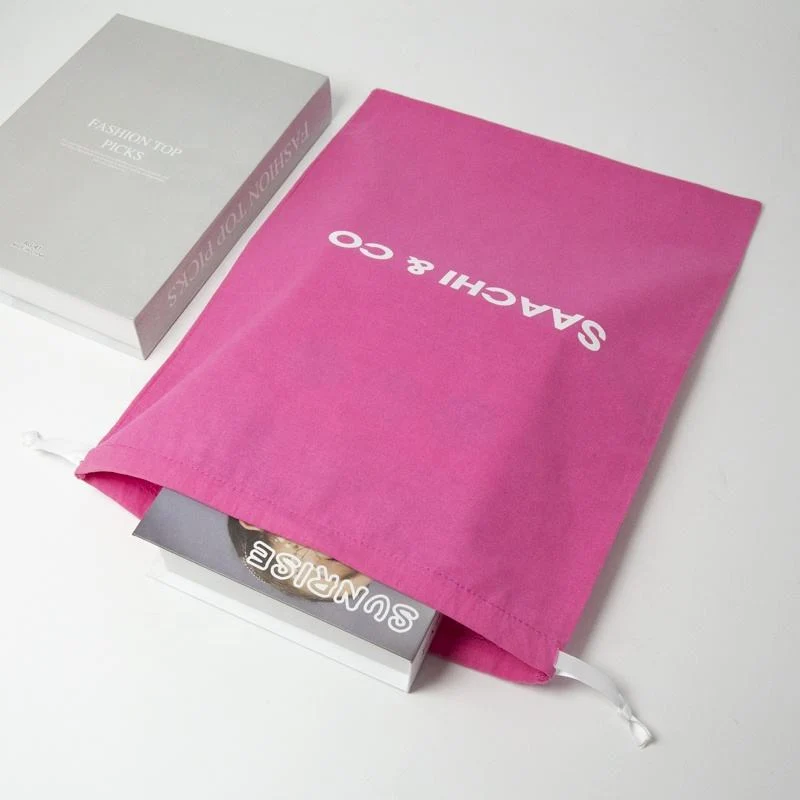 Textured Fabric Drawstring Pouch — image 4