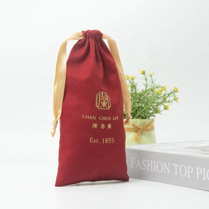 Textured Fabric Drawstring Pouch — image 2