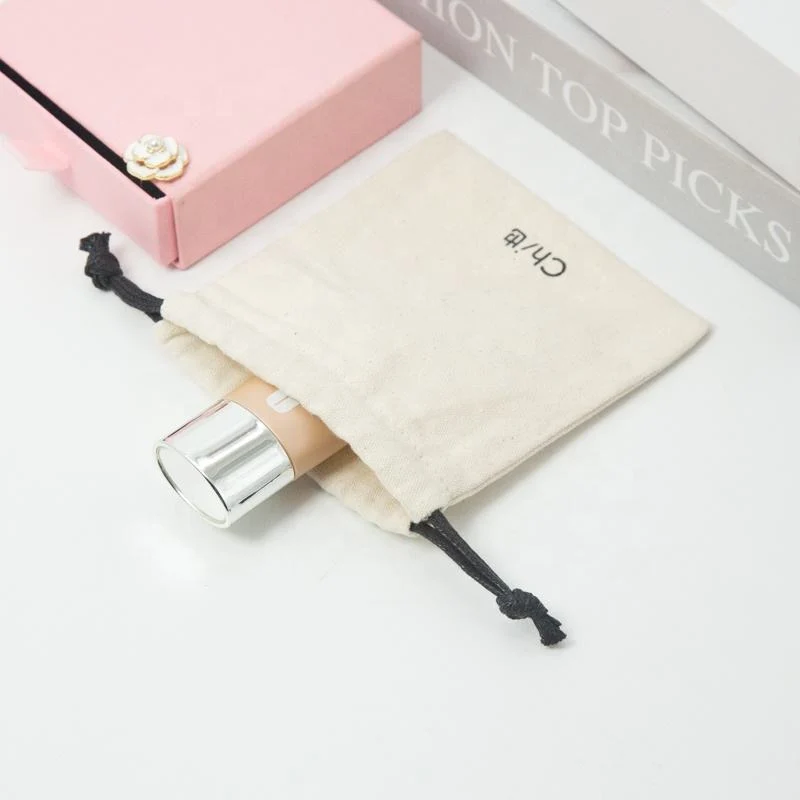 Textured Fabric Drawstring Pouch — image 4