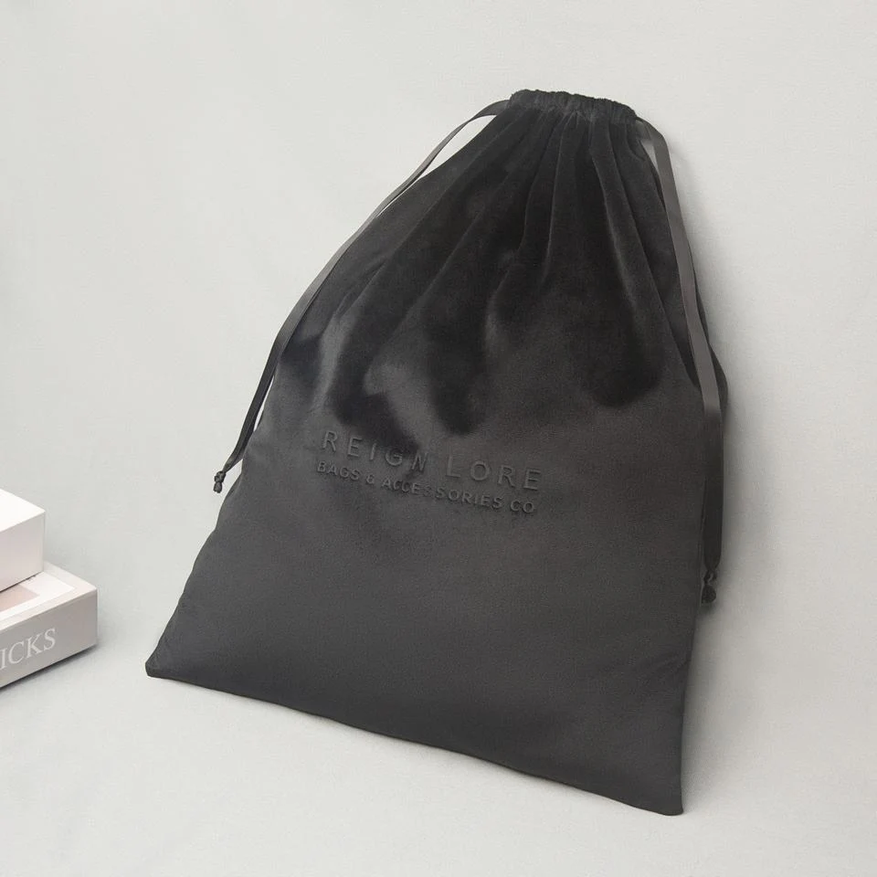 Black Velvet Drawstring Pouch — image 4