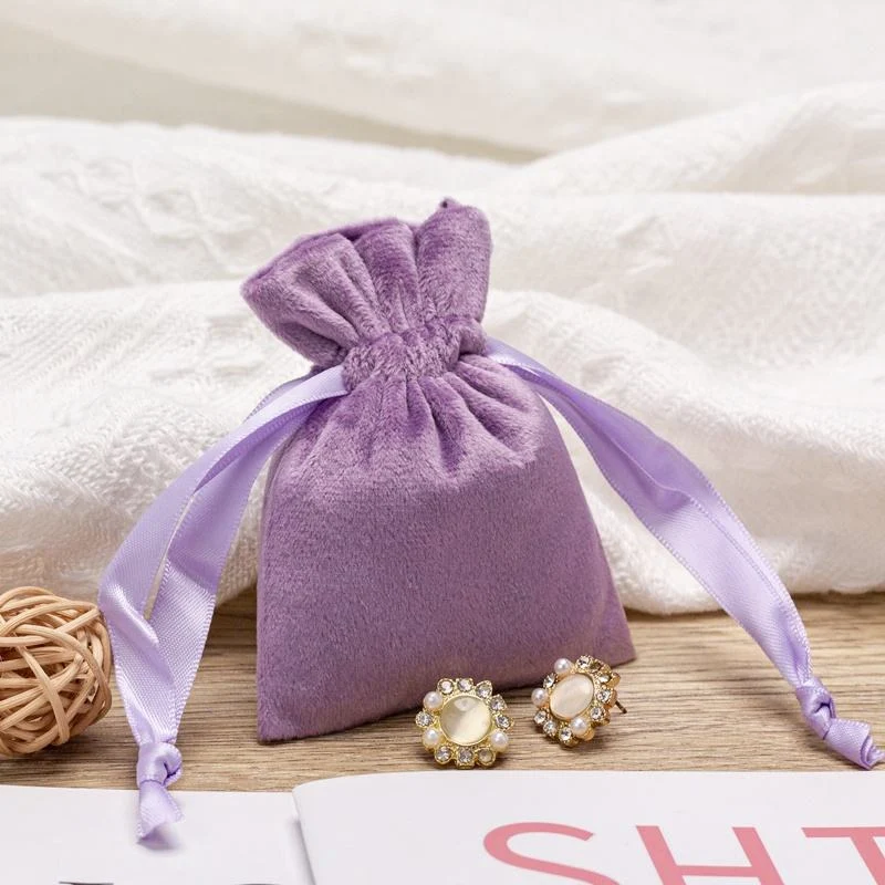 Purple Velvet Drawstring Pouch — image 3