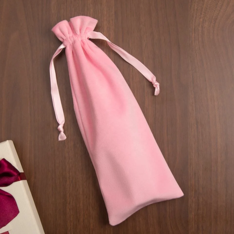 Cream Velvet Drawstring Pouch — image 2