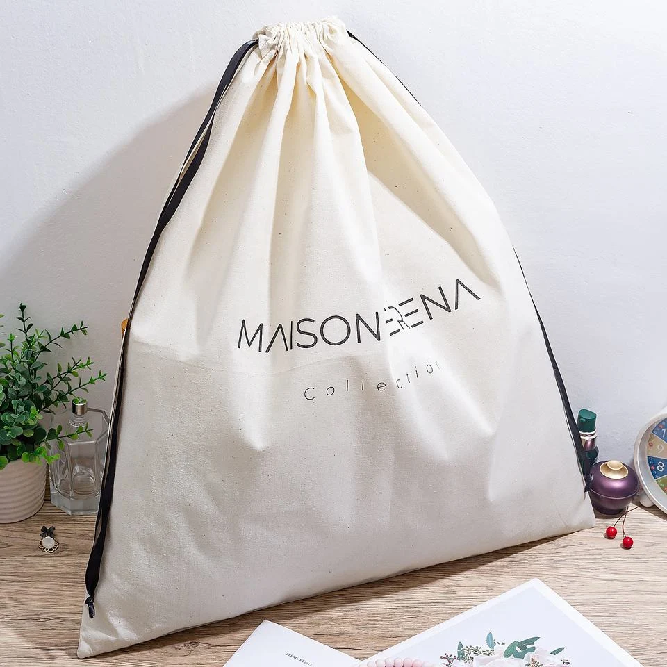 Textured Fabric Drawstring Pouch — image 2