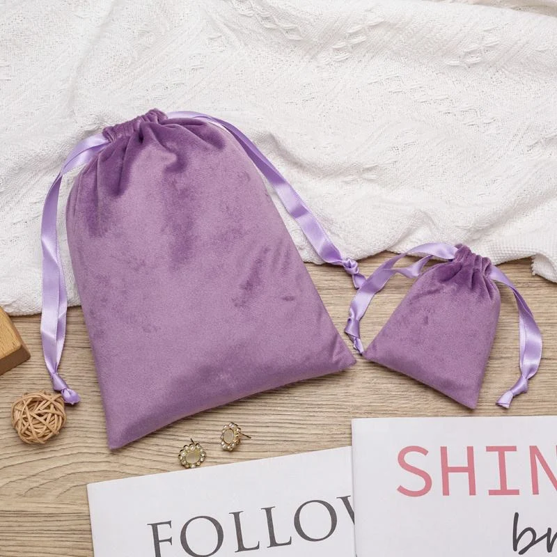 Purple Velvet Drawstring Pouch — image 2