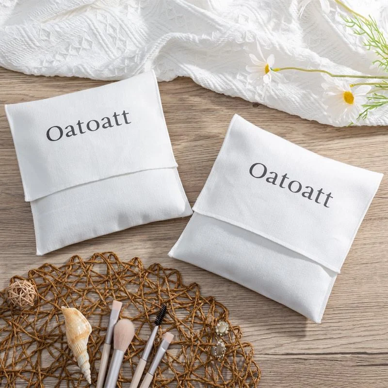 White Fabric Envelope Pouch — image 3