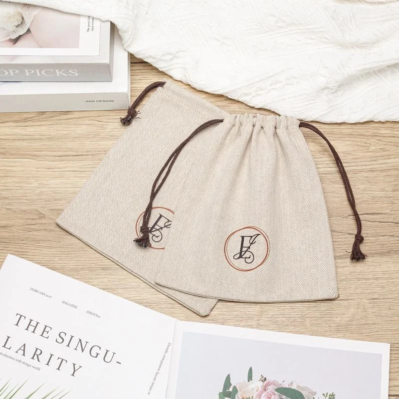 Textured Fabric Drawstring Pouch — image 5