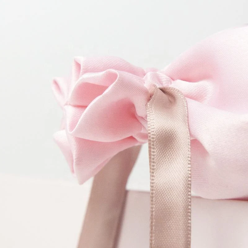 Pink Satin Drawstring Pouch — image 6