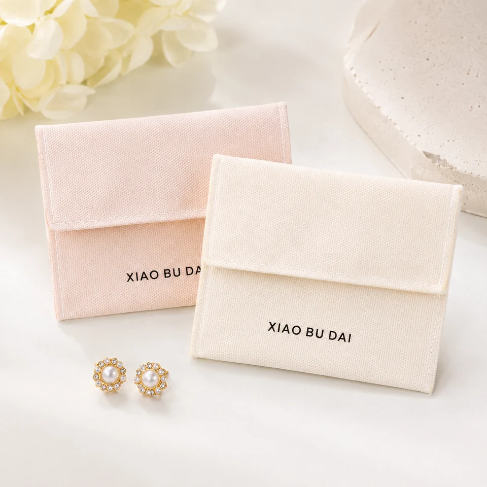 Cream Fabric Envelope Pouch — image 4