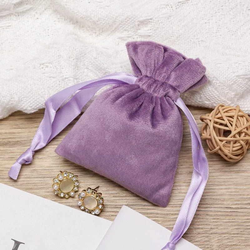 Purple Velvet Drawstring Pouch — image 4