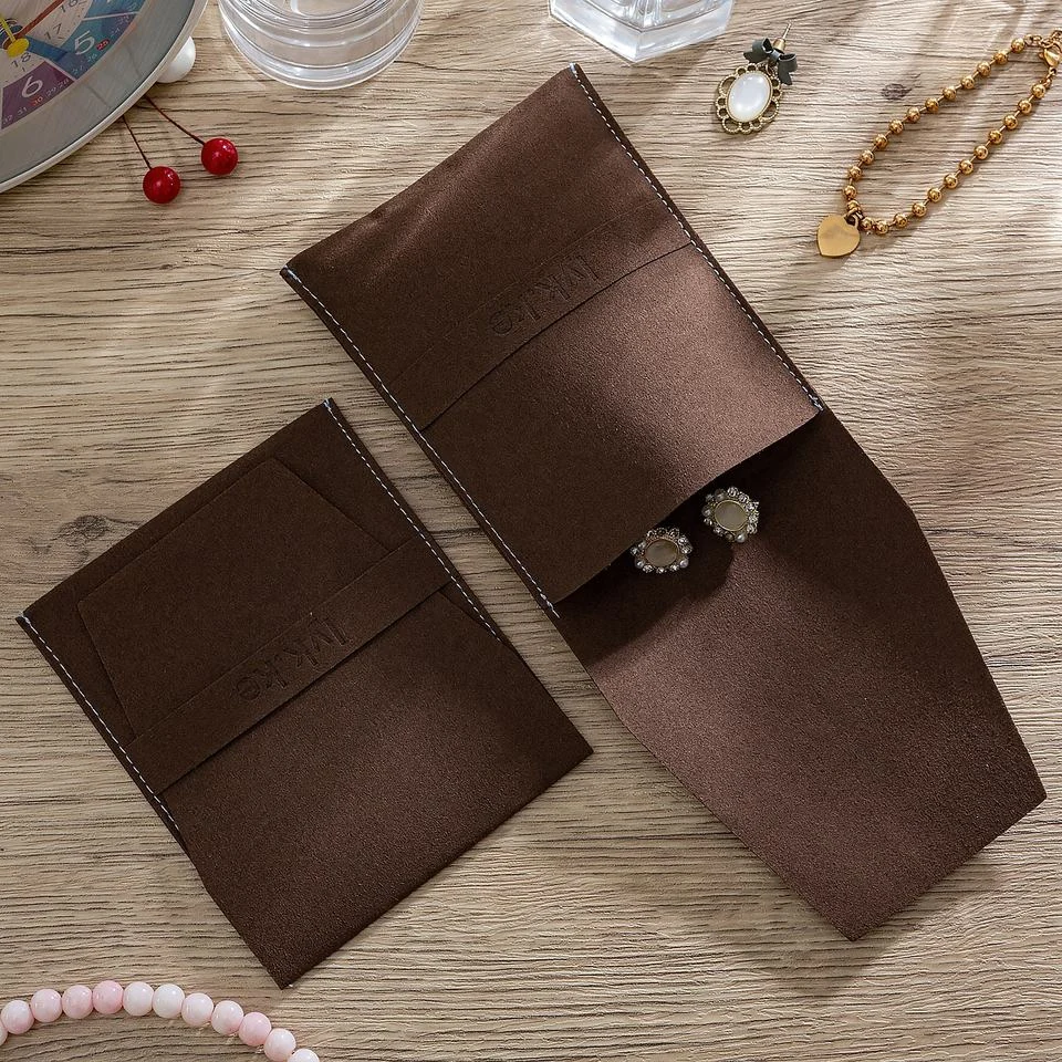 Brown Microfiber Envelope Pouch — image 3