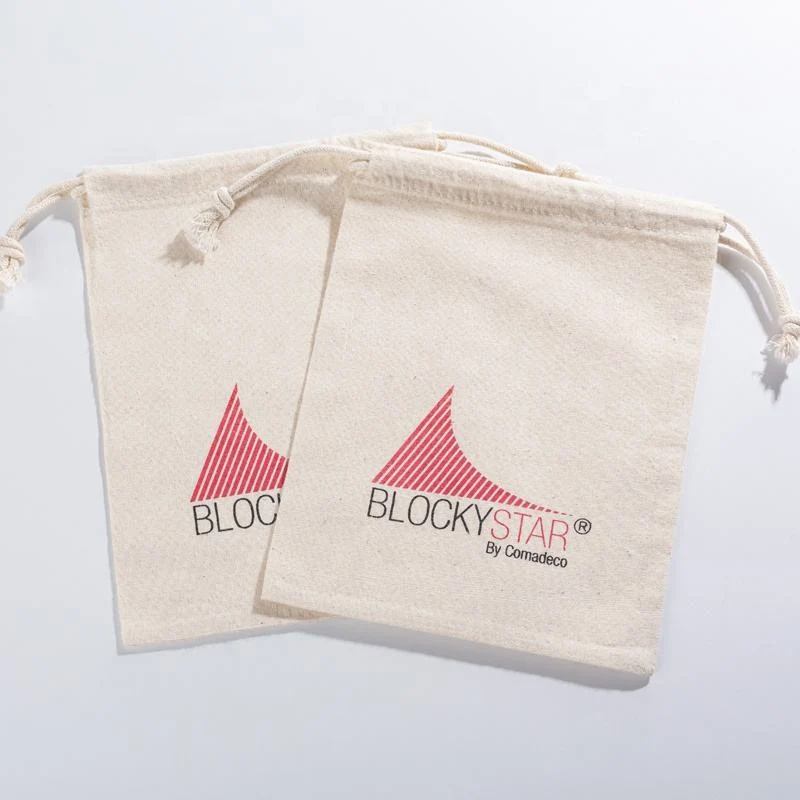 Beige Cotton Drawstring Pouch — image 6