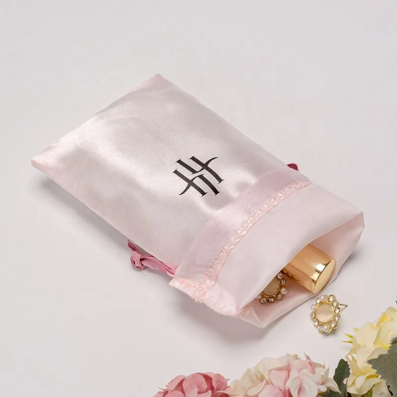 Brown Satin Drawstring Pouch — image 4