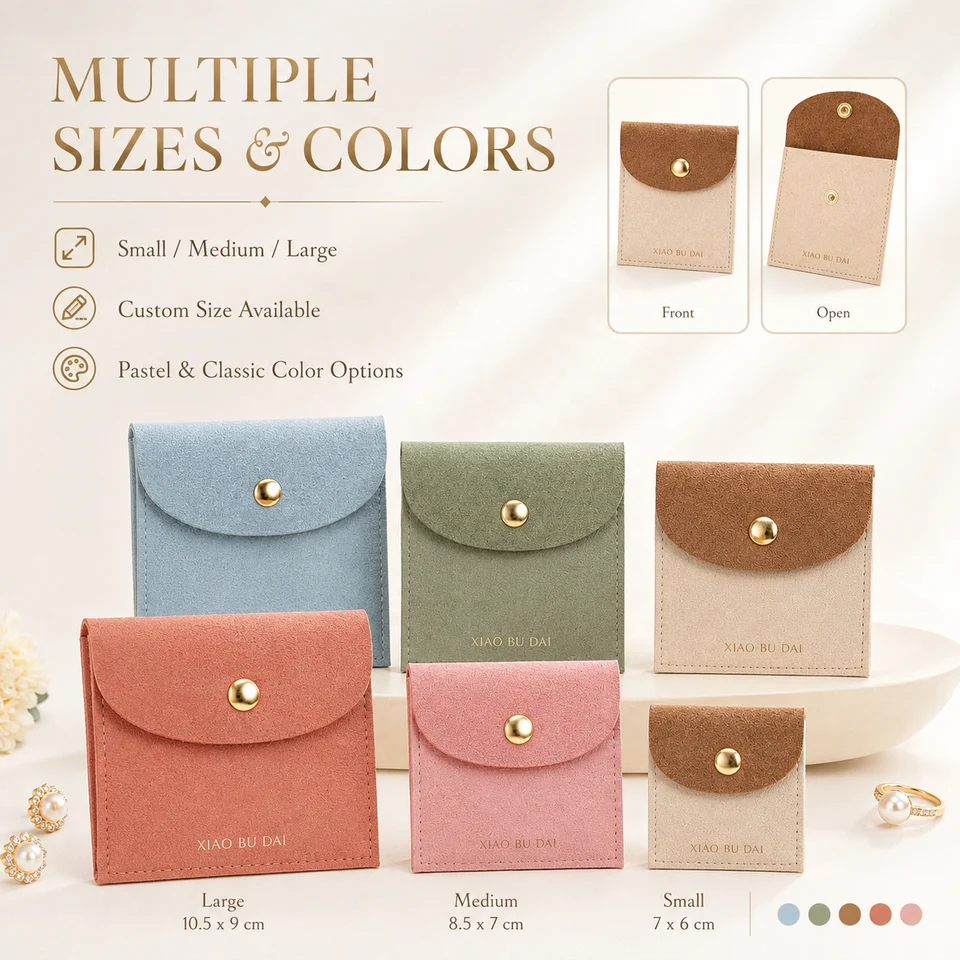 Cream Microfiber Envelope Pouch — image 3