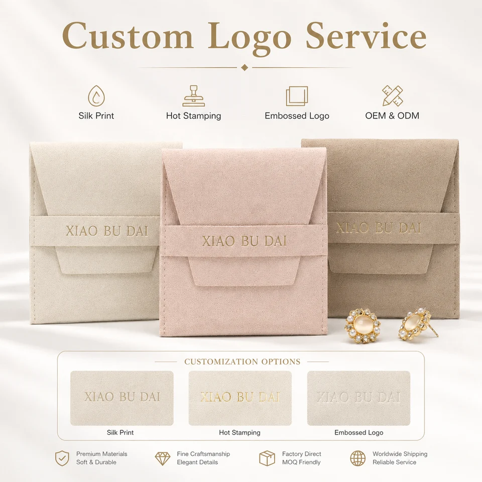 Cream Microfiber Envelope Pouch — image 2